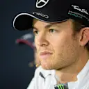 Nico Rosberg (GER) Mercedes AMG F1 in the Press Conference. Formula One World Championship, Rd9, British Grand Prix, Qualifying, Silverstone, England, Saturday, 5 July 2014