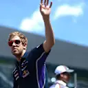Sebastian Vettel (GER) Red Bull Racing on the drivers parade. Formula One World Championship, Rd8, Austrian Grand Prix, Race, Spielberg, Austria, Sunday, 22 June 2014