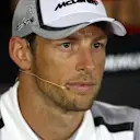 Jenson Button (GBR) McLaren in the Press Conference. Formula One World Championship, Rd9, British Grand Prix, Preparations, Silverstone, England, Thursday, 3 July 2014