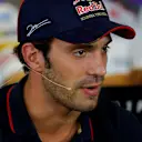 Jean-Eric Vergne (FRA) Scuderia Toro Rosso in the Press Conference, Formula One World Championship, Rd11, Hungarian Grand Prix, Preparations, Hungaroring, Hungary. Thursday, 24 July 2014. © Sutton Images