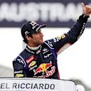 Daniel Ricciardo (AUS) Red Bull Racing RB10 on the drivers parade. Formula One World Championship, Rd1, Australian Grand Prix, Race, Albert Park, Melbourne, Australia, Sunday, 16 March 2014. © Sutton Images