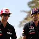 Daniel Ricciardo (AUS) Scuderia Toro Rosso and Jean-Eric Vergne (FRA) Scuderia Toro Rosso. Formula One World Championship, Rd17, Abu Dhabi Grand Prix, Qualifying, Yas Marina Circuit, Abu Dhabi, UAE, Saturday, 2 November 2013