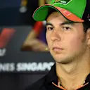 Sergio Perez (MEX) Force India in the Press Conference. Formula One World Championship, Rd14, Singapore Grand Prix, Marina Bay Street Circuit, Singapore, Preparations, Thursday, 18 September 2014