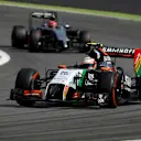 Sergio Perez (MEX) Force India VJM07. Formula One World Championship, Rd13, Italian Grand Prix, Monza, Italy, Race Day, Sunday, 7 September 2014