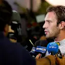 Jean-Eric Vergne (FRA) Scuderia Toro Rosso is interviewed. Formula One World Championship, Rd14, Singapore Grand Prix, Marina Bay Street Circuit, Singapore, Qualifying, Saturday, 20 September 2014