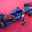 Daniil Kyvat (RUS) Scuderia Toro Rosso with the new Scuderia Toro Rosso STR9. Scuderia Toro Rosso STR9 Launch, Jerez, Spain, Monday, 27 January 2014