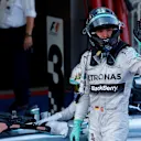 Nico Rosberg (GER) Mercedes AMG F1 celebrates in parc ferme. Formula One World Championship, Rd16, Russian Grand Prix, Race, Sochi Autodrom, Sochi, Krasnodar Krai, Russia, Sunday, 12 October 2014