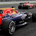(L to R): Sebastian Vettel (GER) Red Bull Racing RB10 and Fernando Alonso (ESP) Ferrari F14 T. Formula One World Championship, Rd15, Japanese Grand Prix, Practice, Suzuka, Japan, Friday, 3 October 2014
