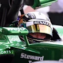Kamui Kobayashi (JPN) Caterham CT05. Formula One World Championship, Rd19, Abu Dhabi Grand Prix, Practice, Yas Marina Circuit, Abu Dhabi, UAE, Friday, 21 November 2014