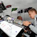 Kevin Magnussen (DEN) McLaren signs autographs for the fans. Formula One World Championship, Rd1, Australian Grand Prix, Qualifying, Albert Park, Melbourne, Australia, Saturday, 15 March 2014