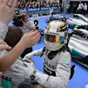 Race winner Lewis Hamilton (GBR) Mercedes AMG F1 celebrates in parc ferme. Formula One World Championship, Rd2, Malaysian Grand Prix, Race, Sepang, Malaysia, Sunday, 30 March 2014