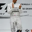 Race winner Lewis Hamilton (GBR) Mercedes AMG F1 on the podium. Formula One World Championship, Rd4, Chinese Grand Prix, Race, Shanghai, China, Sunday, 20 April 2014