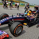 Sebastian Vettel (GER) Red Bull Racing RB10 on the grid. Formula One World Championship, Rd2, Malaysian Grand Prix, Race, Sepang, Malaysia, Sunday, 30 March 2014