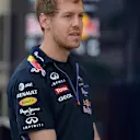Sebastian Vettel (GER) Red Bull Racing. Formula One World Championship, Rd3, Bahrain Grand Prix, Preparations, Bahrain International Circuit, Sakhir, Bahrain, Thursday, 3 April 2014