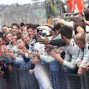 Race winner Lewis Hamilton (GBR) Mercedes AMG F1 celebrates with his team in parc ferme. Formula One World Championship, Rd4, Chinese Grand Prix, Race, Shanghai, China, Sunday, 20 April 2014