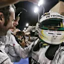 Race winner Lewis Hamilton (GBR) Mercedes AMG F1 celebrates in parc ferme. Formula One World Championship, Rd3, Bahrain Grand Prix, Race, Bahrain International Circuit, Sakhir, Bahrain, Sunday, 6 April 2014
