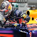 Sebastian Vettel (GER) Red Bull Racing RB10 in parc ferme. Formula One World Championship, Rd4, Chinese Grand Prix, Qualifying, Shanghai, China, Saturday, 19 April 2014