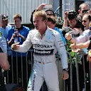 Pole sitter Nico Rosberg (GER) Mercedes AMG F1 celebrates in parc ferme. Formula One World Championship, Rd6, Monaco Grand Prix, Qualifying, Monte-Carlo, Monaco, Saturday, 24 May 2014