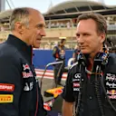 Franz Tost (AUT) Scuderia Toro Rosso Team Principal and Christian Horner (GBR) Red Bull Racing Team Principal on the grid. Formula One World Championship, Rd3, Bahrain Grand Prix, Race, Bahrain International Circuit, Sakhir, Bahrain, Sunday, 6 April 2014