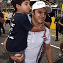 Felipe Massa (BRA) Williams on the drivers parade with his son Felipinho Massa (BRA). Formula One World Championship, Rd5, Spanish Grand Prix, Race, Barcelona, Spain, Sunday, 11 May 2014