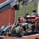 Pastor Maldonado (VEN) Lotus crashed in Q1. Formula One World Championship, Rd5, Spanish Grand Prix, Qualifying, Barcelona, Spain, Saturday, 10 May 2014