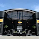 Pirelli motorhome. Formula One World Championship, Rd5, Spanish Grand Prix, Preparations, Barcelona, Spain, Thursday, 8 May 2014