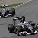 Adrian Sutil (GER) Sauber C33 leads Esteban Gutierrez (MEX) Sauber C33. Formula One World Championship, Rd7, Canadian Grand Prix, Race Day, Montreal, Canada, Sunday, 8 June 2014