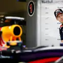 Sebastian Vettel (GER) Red Bull Racing. Formula One World Championship, Rd9, British Grand Prix, Preparations, Silverstone, England, Thursday, 3 July 2014