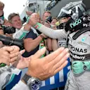 Race winner Nico Rosberg (GER) Mercedes AMG F1 celebrates in parc ferme. Formula One World Championship, Rd8, Austrian Grand Prix, Race, Spielberg, Austria, Sunday, 22 June 2014