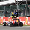 Pit board for Daniel Ricciardo (AUS) Red Bull Racing RB10. Formula One World Championship, Rd12, Belgian Grand Prix, Race Day, Spa-Francorchamps, Belgium, Sunday, 24 August 2014