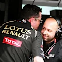 (L to R): Eric Boullier (FRA) Lotus Renault GP Team Principal with Gerard Lopez (FRA) Genii Capital. Formula One World Championship, Rd 7, Canadian Grand Prix, Qualifying Day, Montreal, Canada, Saturday, 11 June 2011