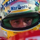 Race Winner, Ayrton Senna. Brazilian Grand Prix, Interlagos, 24 March 1991
