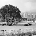 Monte Carlo, May 1966: Race leader John Surtees in the Ferrari is pursued by the BRM of eventual winner Jackie Stewart in the opening laps of the Monaco Grand Prix. Surtees retired on lap 17 after a transmission failure. © Schlegelmilch © No reproduction without permission.