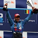 Race winner Pastor Maldonado (VEN) Piquet Sports celebrates on the podium.
GP2 Series, Rd 9, Race 2, Spa-Francorchamps, Belgium, Sunday 7 September 2008.