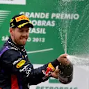Race winner Sebastian Vettel (GER) Red Bull Racing celebrates on the podium with the champagne.
Formula One World Championship, Rd19, Brazilian Grand Prix, Race, Sao Paulo, Brazil, Sunday 24 November 2013.