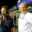 Christian Horner (GBR) Red Bull Racing Team Principal and Dr Helmut Marko (AUT) Red Bull Motorsport Consultant on the grid. Formula One World Championship, Rd14, Singapore Grand Prix, Marina Bay Street Circuit, Singapore, Race Day, Sunday, 21 September 20