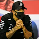 HAMILTON Lewis (gbr), Mercedes AMG F1 GP W11 Hybrid EQ Power+, portrait, press conference during the Emirates Formula 1 70th Anniversary Grand Prix 2020, from August 07 to 09, 2020 on the Silverstone Circuit, in Silverstone, United Kingdom - Photo Xavi Bonilla / DPPI