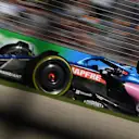 Alpine's French driver Esteban Ocon drives during the 2022 Formula One Australian Grand Prix at the Albert Park Circuit in Melbourne on April 10, 2022.