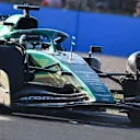 Aston Martin's Canadian driver Lance Stroll drives during the 2022 Formula One Australian Grand Prix at the Albert Park Circuit in Melbourne on April 10, 2022.