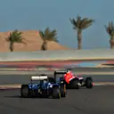 Esteban Gutierrez (MEX) Sauber C33 and Max Chilton (GBR) Marussia F1 Team MR03.
Formula One Testing, Day Four, Bahrain International Circuit, Sakhir, Bahrain, Sunday 2 March 2014.