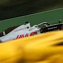 Haas driver Romain Grosjean of France steers his car during a practice session for the Formula One Grand Prix at the Spa-Francorchamps racetrack in Spa, Belgium Saturday, Aug. 29, 2020. (AP Photo/Francisco Seco, Pool)