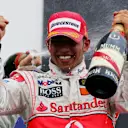 Race winner Lewis Hamilton (GBR) McLaren celebrates on the podium.
Formula One World Championship, Rd 6, Canadian Grand Prix, Race, Montreal, Canada, Sunday 10 June 2007.