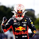 SAO PAULO, BRAZIL - NOVEMBER 16: Pole position qualifier Max Verstappen of Netherlands and Red Bull Racing celebrates in parc ferme during qualifying for the F1 Grand Prix of Brazil at Autodromo Jose Carlos Pace on November 16, 2019 in Sao Paulo, Brazil. (Photo by Will Taylor-Medhurst/Getty Images)