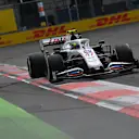 Haas F1's German driver Mick Schumacher steers his car during the Formula One Azerbaijan Grand Prix at the Baku City Circuit in Baku on June 6, 2021. (Photo by OZAN KOSE / AFP) (Photo by OZAN KOSE/AFP via Getty Images)