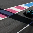 LE CASTELLET, FRANCE - JULY 23: Sebastian Vettel of Germany driving the (5) Aston Martin AMR22 Mercedes on track during qualifying ahead of the F1 Grand Prix of France at Circuit Paul Ricard on July 23, 2022 in Le Castellet, France. (Photo by Clive Rose/Getty Images)
