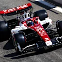 LE CASTELLET, FRANCE - JULY 23: Valtteri Bottas of Finland driving the (77) Alfa Romeo F1 C42 Ferrari in the pitlane during qualifying ahead of the F1 Grand Prix of France at Circuit Paul Ricard on July 23, 2022 in Le Castellet, France. (Photo by Clive Rose/Getty Images)
