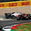Kevin Magnussen (DEN) Haas VF-20 and Alexander Albon (THA) Red Bull Racing RB16 collide.                               
02.08.2020. Formula 1 World Championship, Rd 4, British Grand Prix, Silverstone, England, Race Day.
- www.xpbimages.com, EMail: requests@xpbimages.com © Copyright: FIA Pool For Editorial Use Only