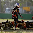 Romain Grosjean (FRA) Lotus E22 spins into the gravel.
Formula One World Championship, Rd1, Australian Grand Prix, Practice, Albert Park, Melbourne, Australia, Friday 14 March 2014.