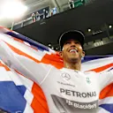 Lewis Hamilton (GBR) Mercedes AMG F1 celebrates.
Formula One World Championship, Rd19, Abu Dhabi Grand Prix, Race, Yas Marina Circuit, Abu Dhabi, UAE, Sunday 23 November 2014.