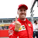 Sebastian Vettel, Ferrari, celebrates taking pole position during the German GP at Hockenheimring on July 21, 2018 in Hockenheimring, Germany. (Photo by Steven Tee / LAT Images) © Motorsport Images